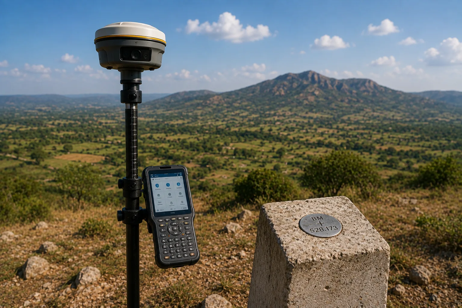 Ground control point established by DGPS before an aerial LiDAR flight